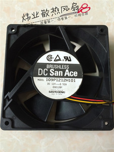 三洋12CM 12038 12V 0.52A 109P1212H101 三线机箱散热风扇