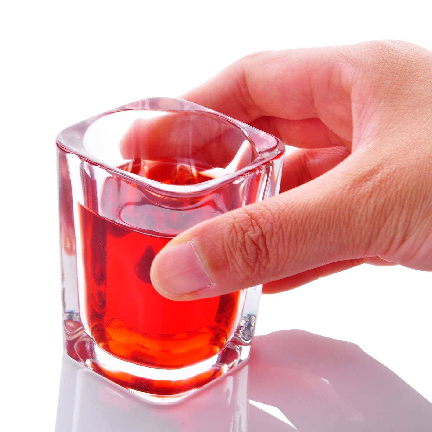 方形加厚子弹杯实用透明玻璃