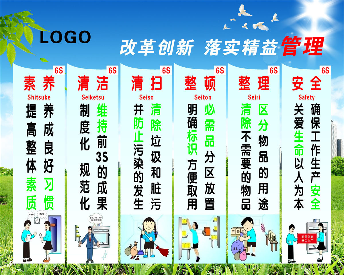 761海报印制展板写真喷绘637企业工厂公司生产车间6s管理文化标语