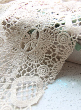 diy重工水溶钩花蕾丝服装布料