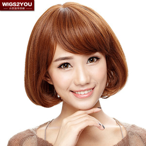 wigs2you斜刘海修脸假发头套