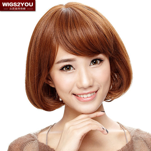wigs2you斜刘海修脸假发头套