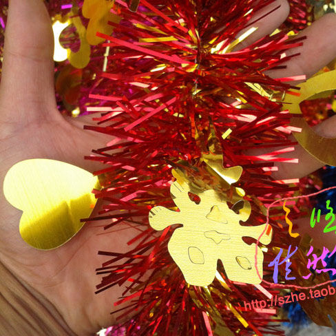 1.8米毛条喜字拉花结婚彩条过年茜草新年拉花福字拉花喜字/福字/