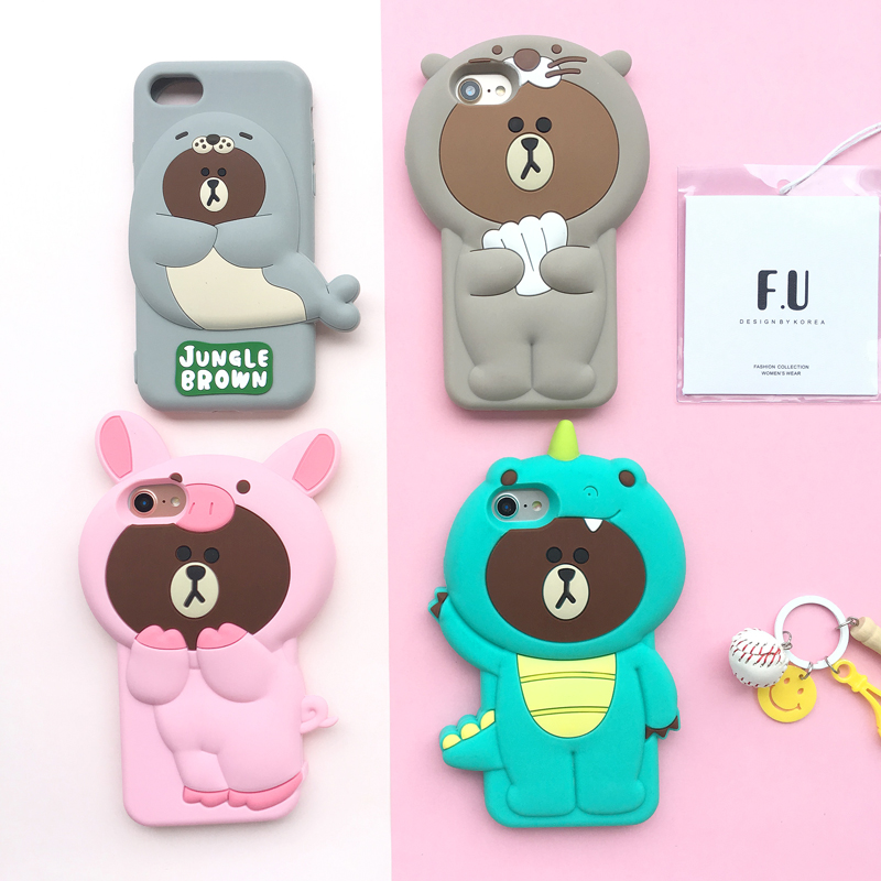 Æ»¹ûX º«¹úÁ¢ÌåÐÜiPhone6s¿¨Í¨ÊÖ»ú¿Ç7plus¿É°®8´úÈ«°ü¹è½ºÌ×¹ÒÉþ