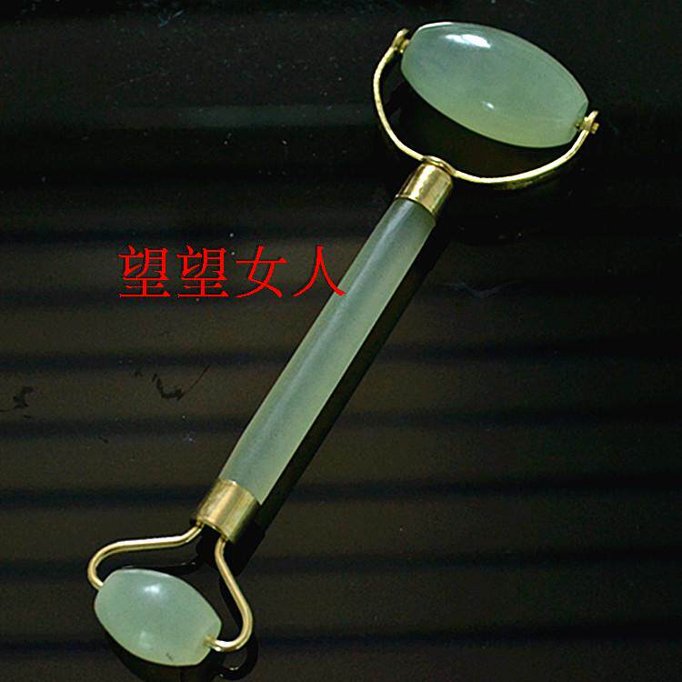 岫玉按摩棒脸部眼部美容器玉石家用滚轮玉推送女友礼物