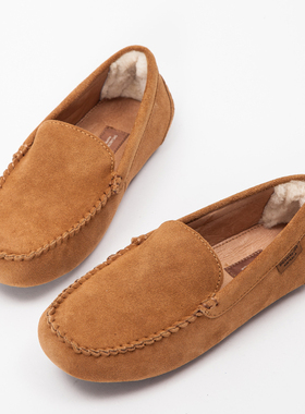 澳洲正品SHEARERS雪地靴豆豆鞋男女休闲鞋磨砂皮真皮特价清仓