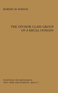 【预订】The Divisor Class Group of a Krull Domain