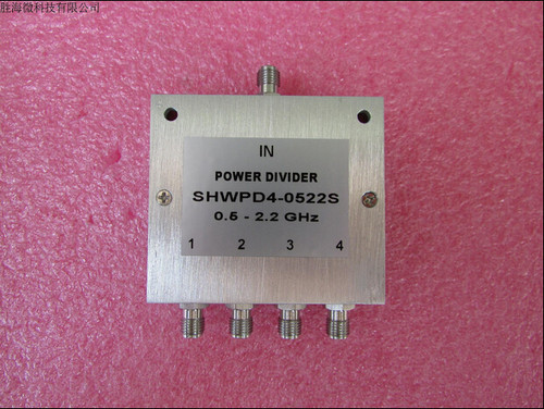 SHWPD4-0522S 500-2200MHz 10W SMA射频同轴一分四隔直流功分器