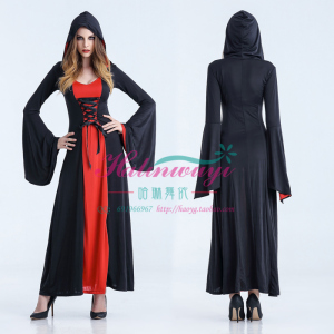 万圣节服装 成人Cosplay魔法女巫装扮可爱巫婆衣服吸血鬼酒吧服装