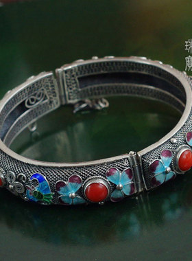 天醉复古925纯银手工时光珐琅