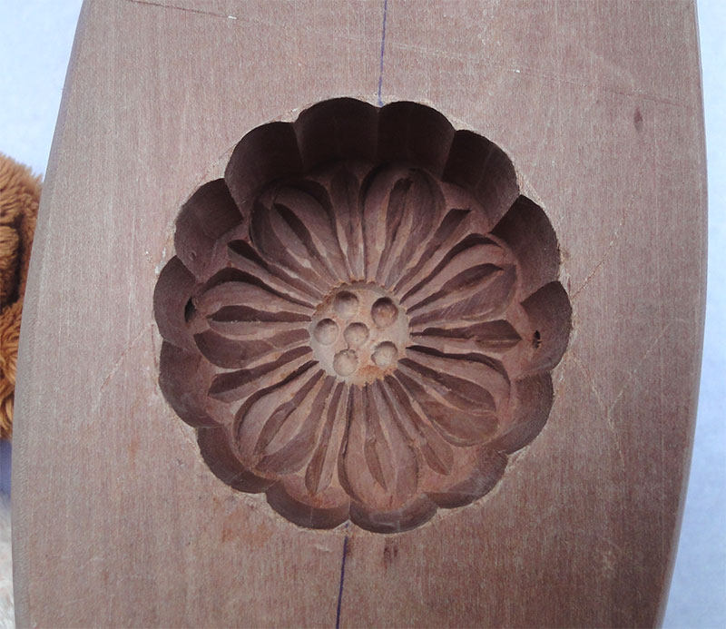 陈年老货50克花型木质月饼模具糕点模具10头菊花木质烘焙模具每个