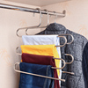 Trouser stand multi-storey Stainless steel Pants hanging Clamp S-type Trouser clip wardrobe trousers Storage Telescopic racks Trouser stand