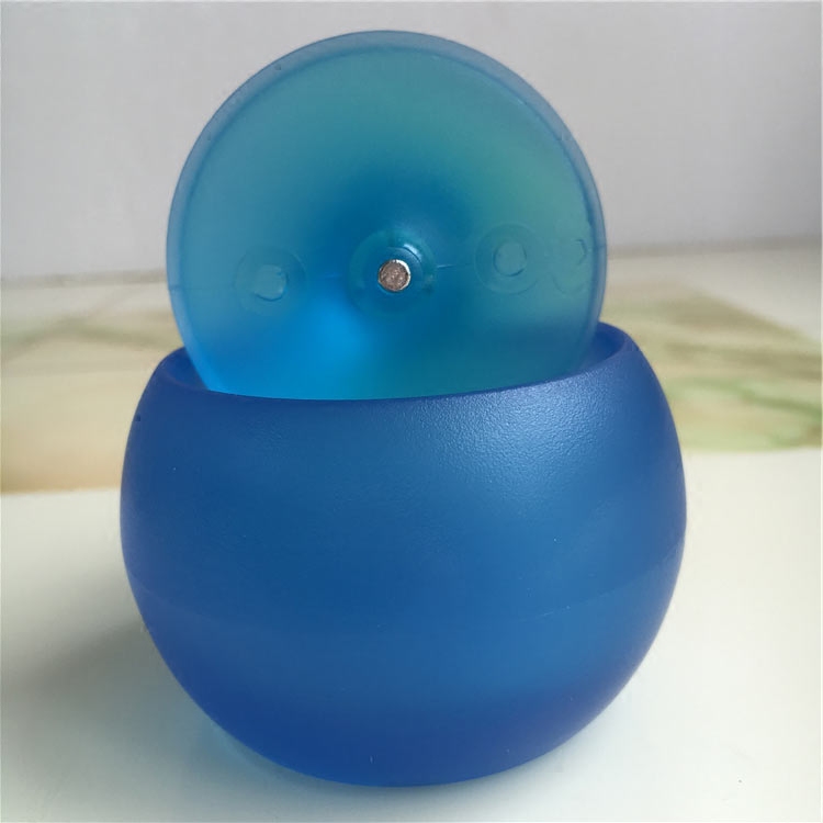 办公用品不生锈创意回纹大头针收纳整理盒豆豆造型带磁铁回形针盒