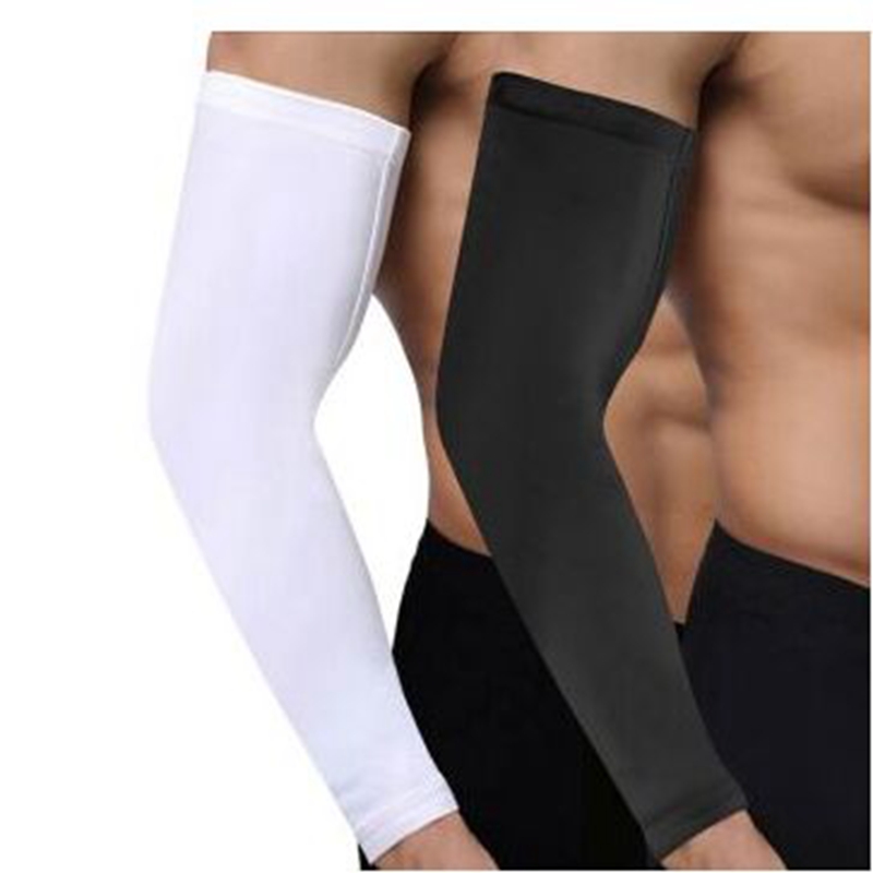 乐尔斯运动护具篮球护臂 护肘 薄款弹力透气保暖加长护手臂袖套