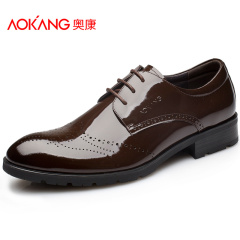 Aucom men''''''''s shoes men''''''''s shoes fashion yinglunbuluoke carved Brock business suit shoes low cut shoes men