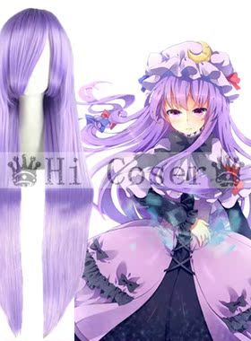 Hicoser雅典娜/猿飞菖蒲/柚木梓马100cm 淡紫色 cos假发035L