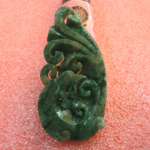玉如意 南阳独山玉吊坠凤凰天蓝料仿古精雕南阳独玉挂件飞黄腾达1