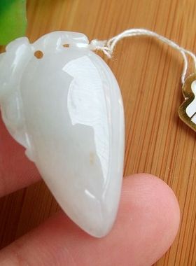 94393玉琳阁 实拍图片 缅甸玉天然A货翡翠玉小福瓜小吊坠送证书