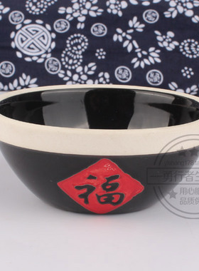 传统黑色小瓷缸手工仿古土陶茶桶茶具茶道配件水缸道具