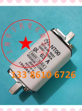 上海飞灵NT00-63A RT16-00 RT20熔断器熔芯660V-50KA NTOO RO31