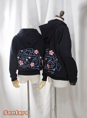 taobao agent [Semotaro] Hua Mian Rabbit Series Chinese style fleece embroidery couple sweater finished sale display