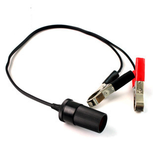 大号电线夹子转点烟器电瓶电源鳄鱼夹子连接线电源转换器12v
