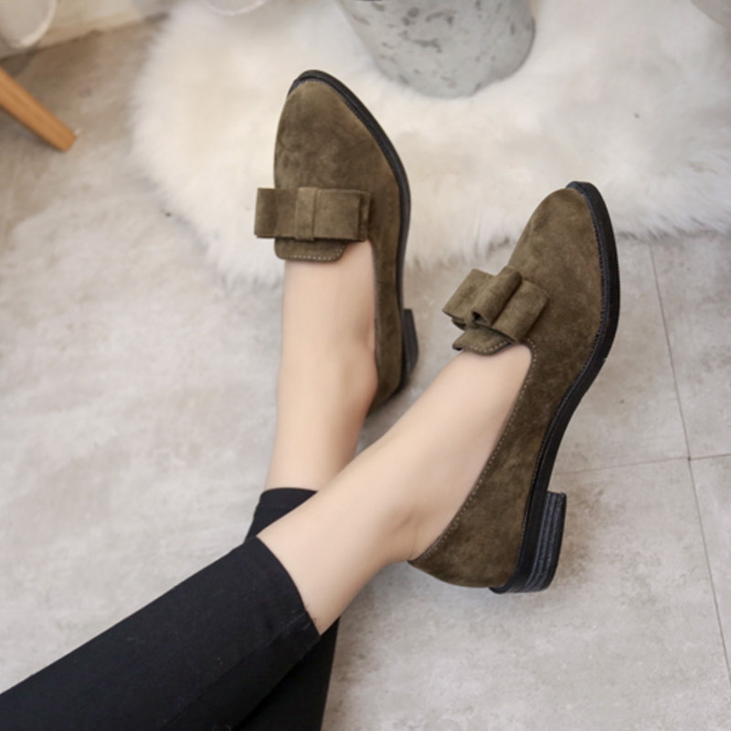 Spring and summer England Retro Women's shoes Low-heel Versatile Tip bow Women's Shoes work Shallow mouth leisure time Lazy manin the Women's Shoes, Low shoes  category - from Buy2taobao.com to provide professional Taobao agent buy service