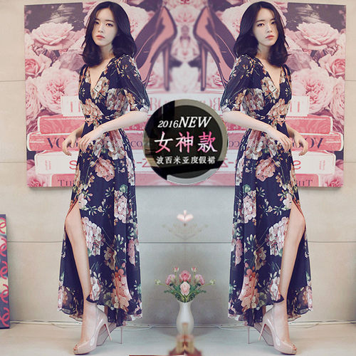 胖mm2019大码女装新款沙滩夏装
