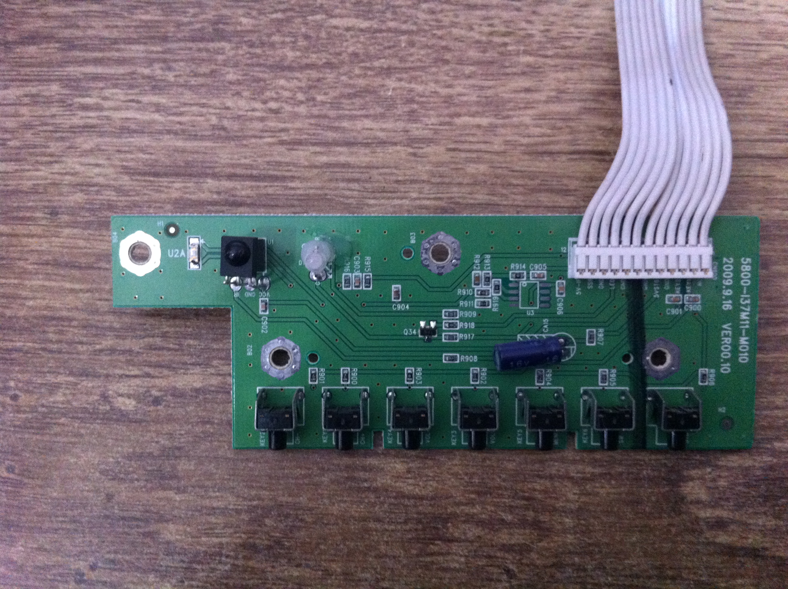 创维37M11HM按键板 遥控接收头板5800-I37M11-M010