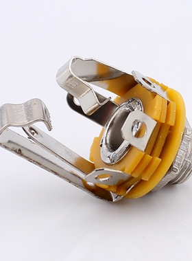 音频金属插座6.5mm双声道插座 插孔带开关 大三芯立体声6.35母座