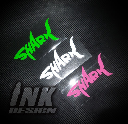 ink墨汁车贴shark鲨鱼贴纸潮流改装车反光荧光车身贴花