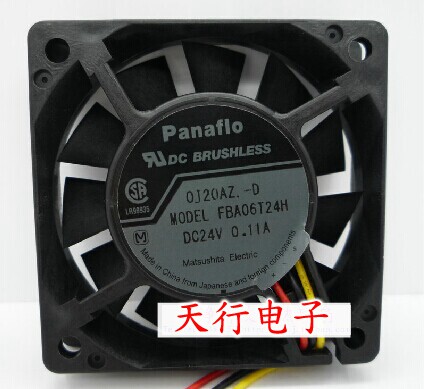 panaflo 24V 0.11A 6015 6CM 变频风扇 散热风扇FBA06T24H