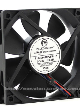 PELKO MOTORS派尔可 P1225Y48BPLB5h-7  DC48V 12厘米变频器风扇