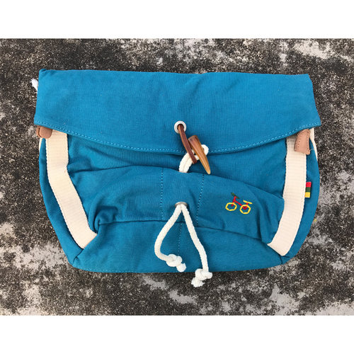 女款帆布蓝色休闲包