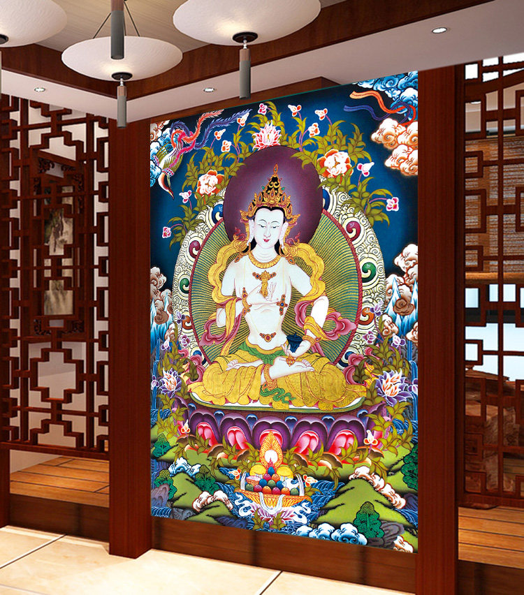 新款客厅DIY方钻满钻贴钻十字绣带钻钻石画唐卡金刚萨垛萨埵菩萨