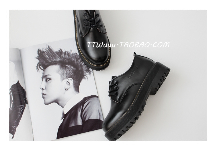 TTWuuu Spring The thickness of the bottom Frenum Retro Round leather shoes College wind Flat bottom Women's shoes Harajuku dollin the Women's Shoes, Low shoes  category - from Buy2taobao.com to provide professional Taobao agent buy service