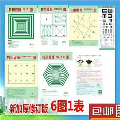 锐目视康保健图眼肌训练远眺远视增视视力表新国标正品全国包邮