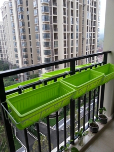 特价挂式铁艺花架50长方形阳台种菜盆花盆栏杆护栏挂架两套起包邮