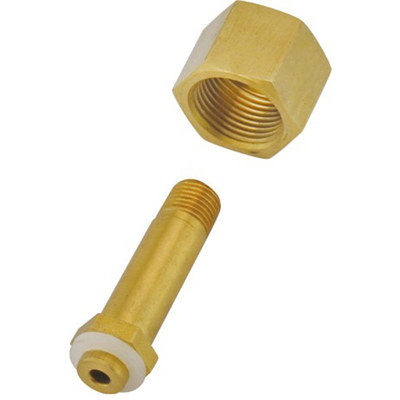 减压器配件纯铜1/4锥度进气杆接头螺帽美制CGA320内牙厂家包邮