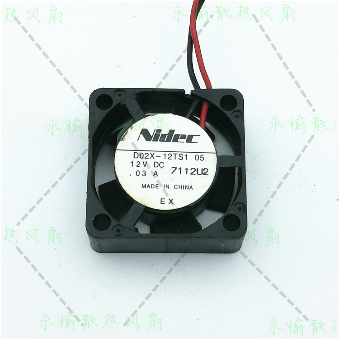 原装Nidec D02X-12TS1 05 12V 0.03A 2510 2.5cm 2线静音散热风扇
