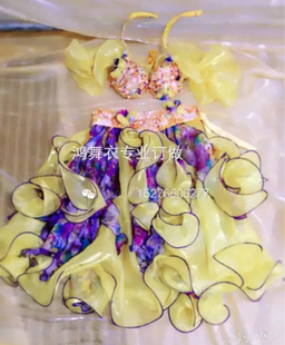 手工精绣版 演出服 儿童肚皮舞蹈服装 1283鸿舞衣