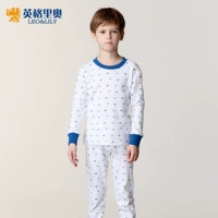 Bộ đồ lót trẻ em Ingrid cho bé trai quần áo cotton mùa thu quần dài quần cotton hai mảnh 110-175 - Quần áo lót quần áo giữ nhiệt trẻ em