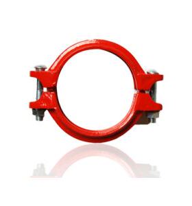 消防沟槽刚性卡箍/沟槽管件/钢卡DN50/65/80/100/125/150/300管箍