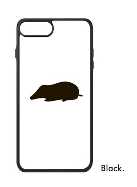 适用于iPhone黑色鼹鼠动物剪影Xr手机壳max保护套678plus硅胶11