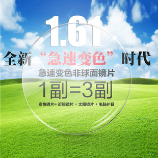 变茶色 1.61 变灰 1.67超薄加膜极速变色树脂镜片 木子新品 1.56