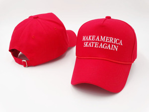 MAKE AMERICA SKATE AGAIN美国总统特朗普 棒球帽鸭舌弯檐帽子