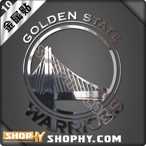 NBA篮球金州勇士队标志金属贴动漫周边手机自行车汽车贴纸10