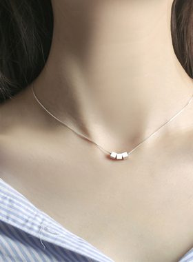 项链纯银百搭生日韩版情人节礼物