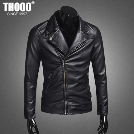 春秋季男士皮衣男修身韩版pu皮夹克加绒机车短款青年男装外套潮流