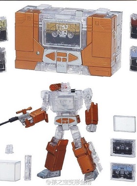 变形金刚 孩之宝 铂金 大师级 透明 MP13 声波 羊年限定带5盘磁带